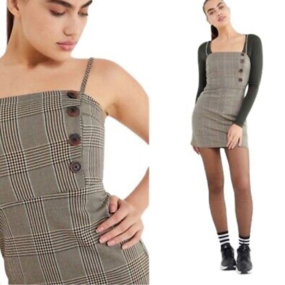 Urban Outfitters Glen Plaid Mini Dress Size Small